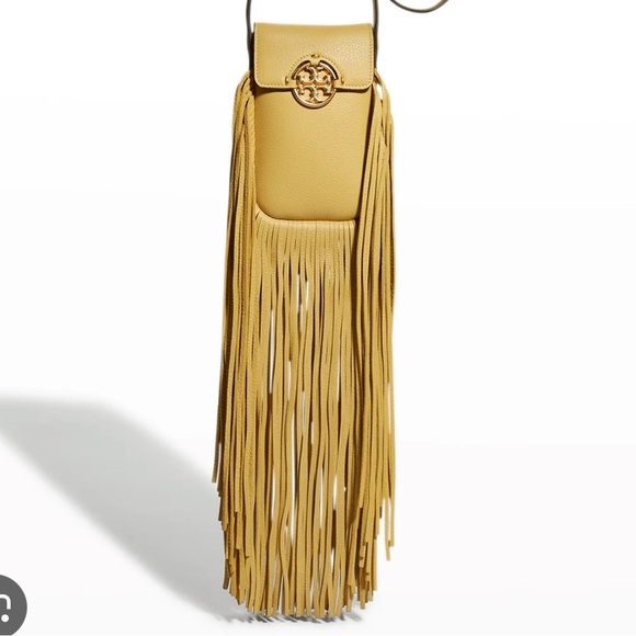 Tory Burch Handbags - Tory Burch Mustard Fringe Phone Crossbody